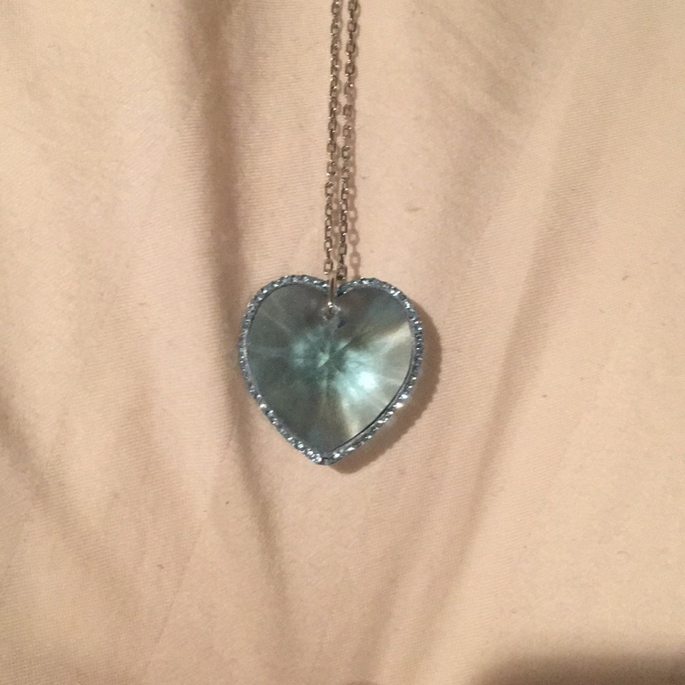 Aqua blue Swarovski necklace